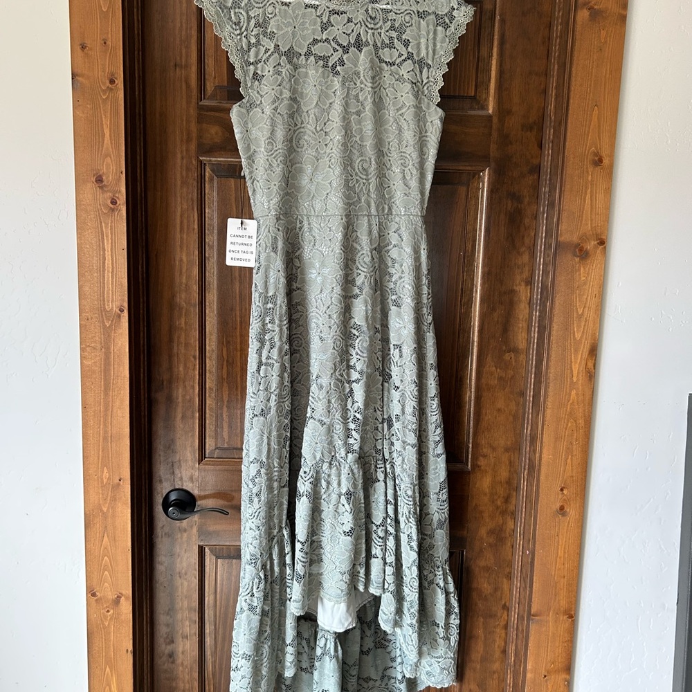 Mia Joy High Low Dress with Elegant Lace